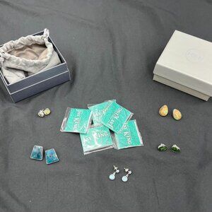 Jay King Sterling Silver Assorted Natural Gemstone Earrings HSN $350 [Lot of 5]